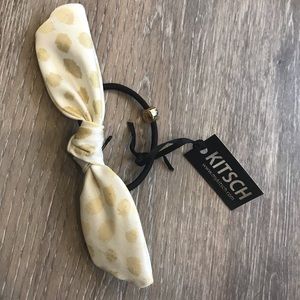 NWT Kitsch Hair Elastic with Bow Detail